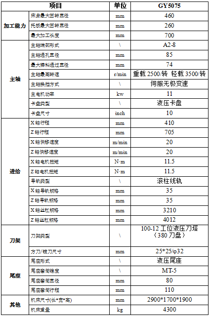 GY5075斜床身尾座刀塔機(jī)